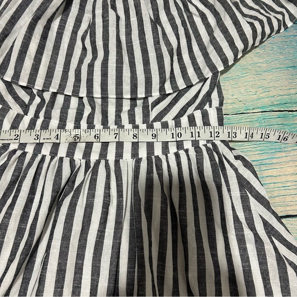 Alex + Alex Striped Off Shoulder Dress Women Size Medium - Picture 8 of 10